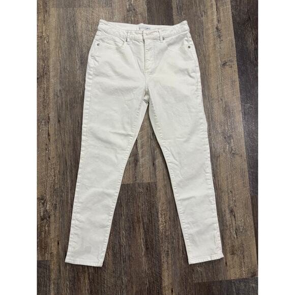 LOFT The Curvy Skinny White Jeans Size 4 - Picture 1 of 5